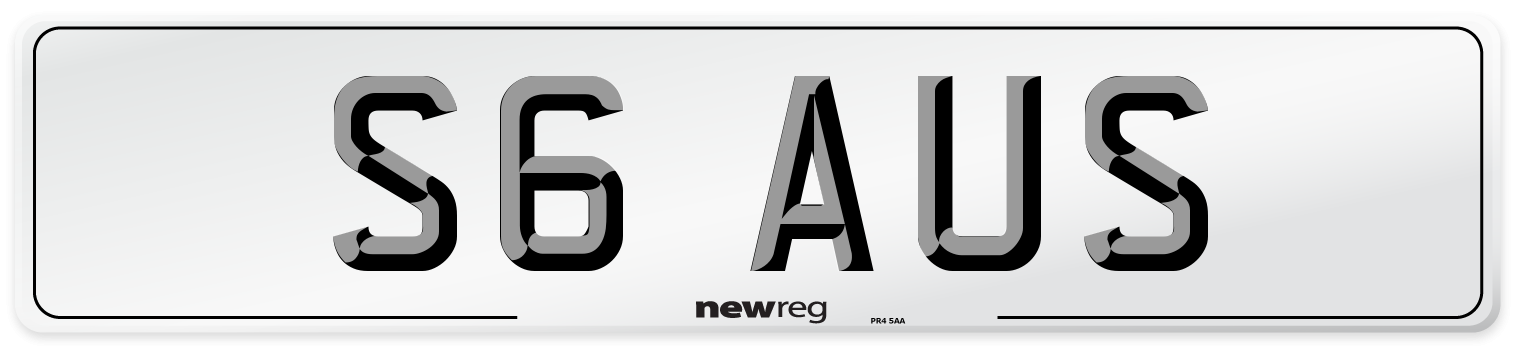 S6 AUS Number Plate from New Reg